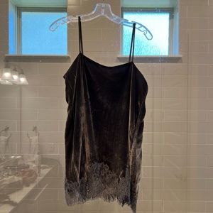 Velvet and lace cami